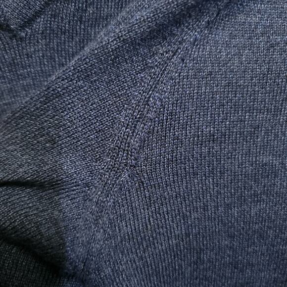 Nordstrom Mens Shop Vneck Sweater Size Large Italian Merino Wool Long Sleeve​ - Picture 4 of 6